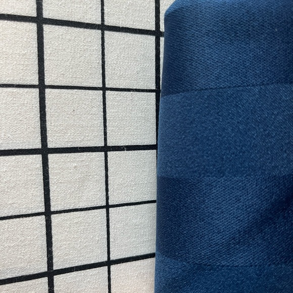 Brocade Satin Stripe Fabric, Dark Blue/Navy, 3 Yards - Picture 8 of 8